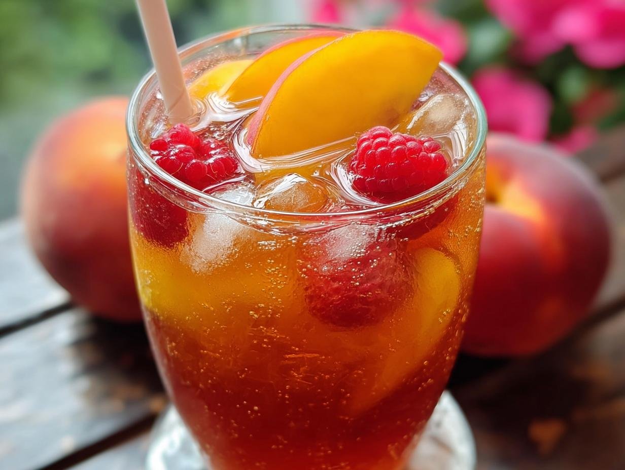 Bellini Peach Raspberry Iced: Easy Refreshing Bliss - Bellini Peach Raspberry Iced - additional detail