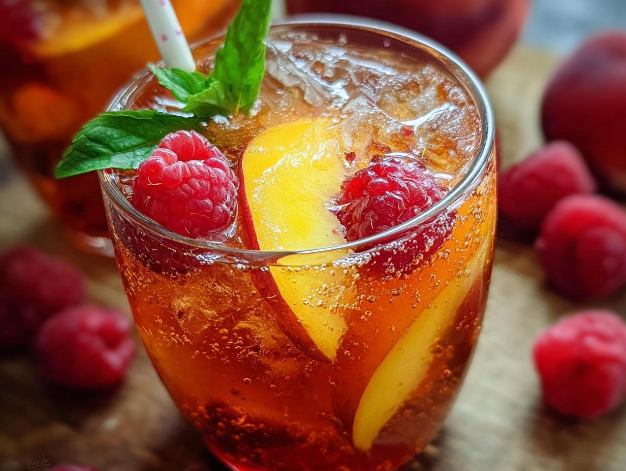 Bellini Peach Raspberry Iced: Easy Refreshing Bliss - Bellini Peach Raspberry Iced - additional detail