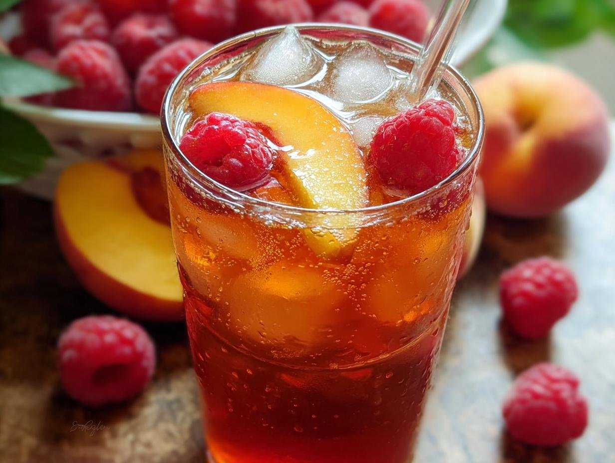 Bellini Peach Raspberry Iced: Easy Refreshing Bliss
