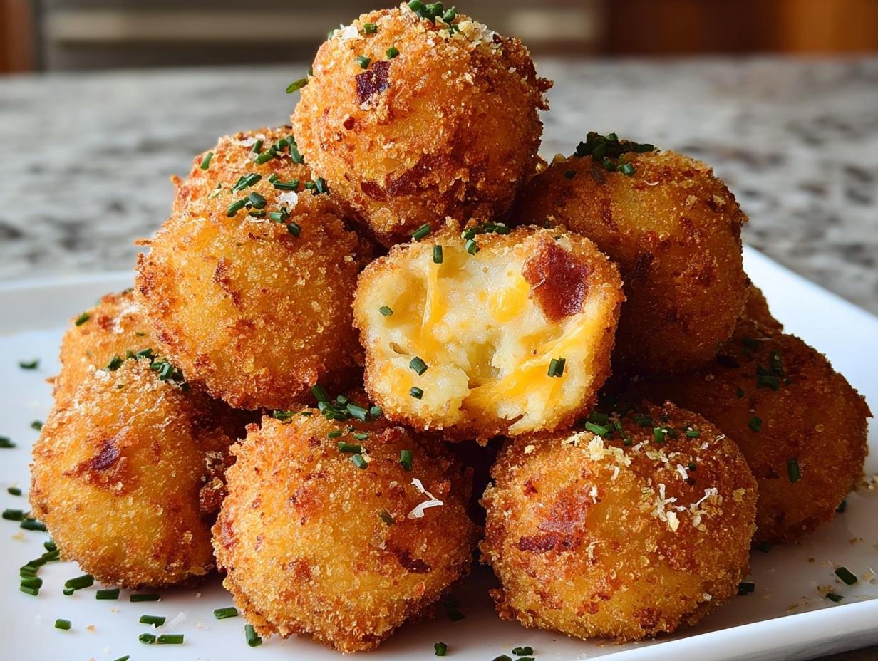 Fried Mashed Potato Balls: Amazing 20-Min Appetizer - Fried Mashed Potato Balls - additional detail