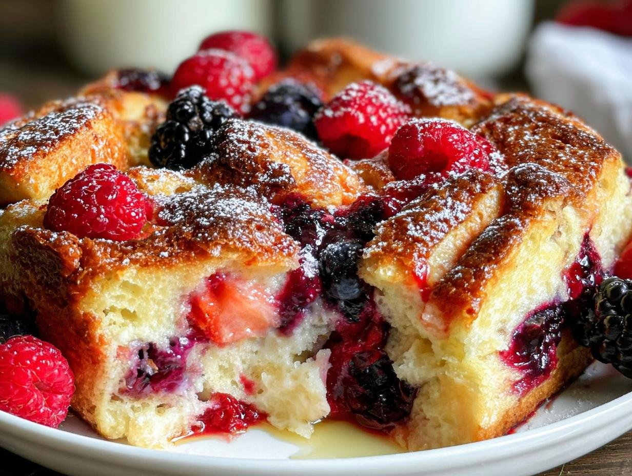 Berry Croissant Bake: 450 Calorie Treat - Berry Croissant Bake - main visual representation