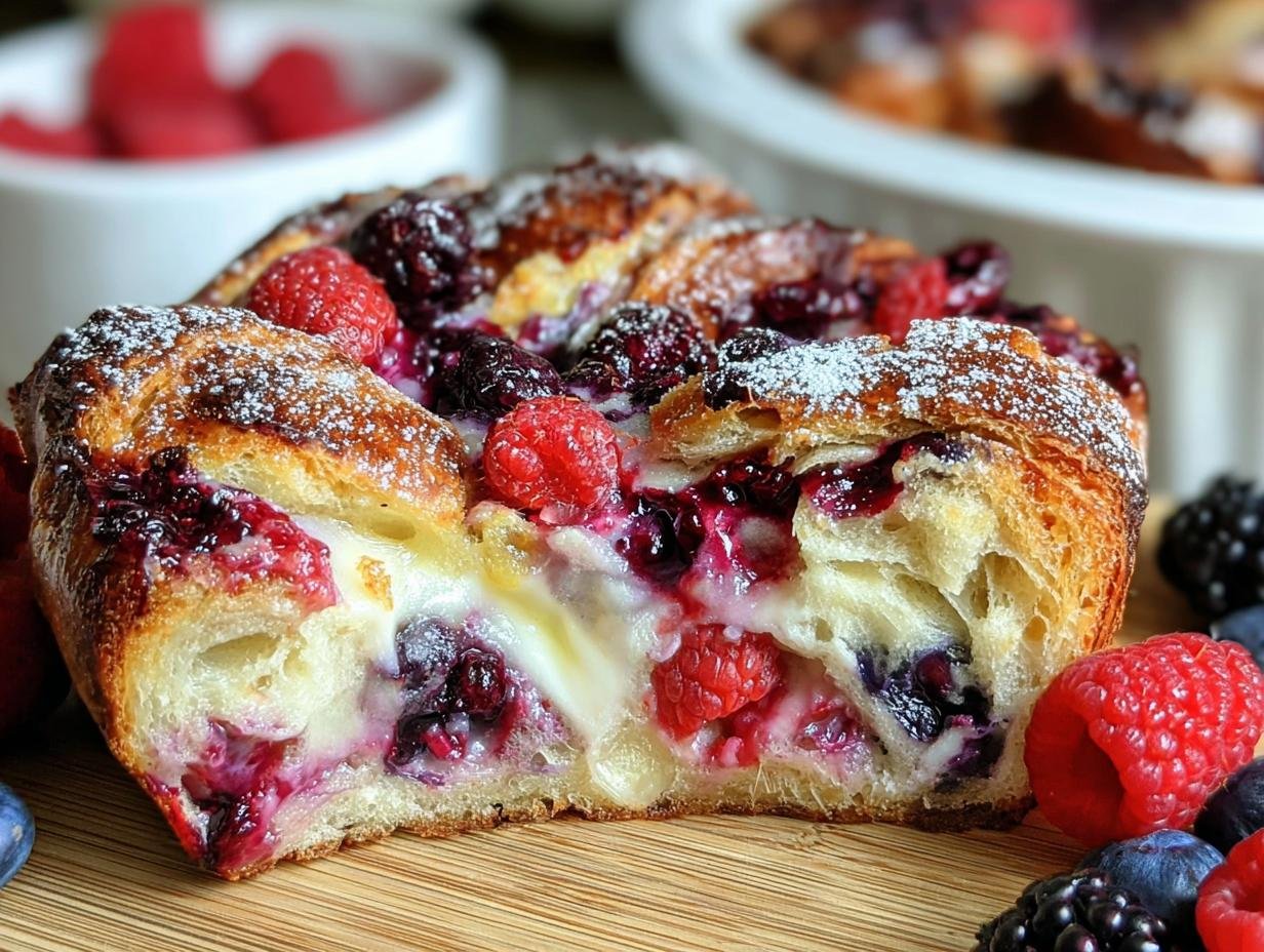Berry Croissant Bake: 450 Calorie Treat - Berry Croissant Bake - additional detail