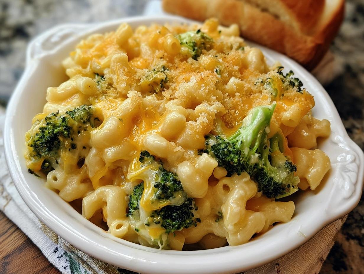 Broccoli Cheddar Mac Cheese: 1 Amazing Comfort Dish - Broccoli Cheddar Mac Cheese - additional detail