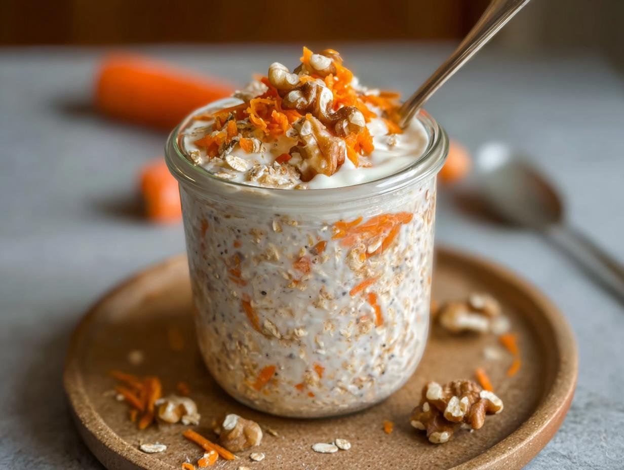 Carrot Cake Overnight Oats: 1 Delicious Breakfast 2 Carrot Cake Overnight Oats: 1 Delicious Breakfast - Carrot Cake Overnight Oats - main visual representation