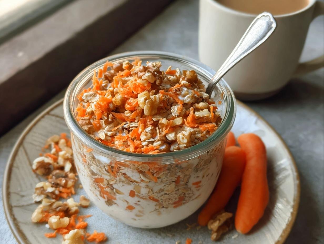 Carrot Cake Overnight Oats: 1 Delicious Breakfast 1 Carrot Cake Overnight Oats