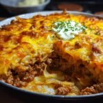 Cheesy Cabbage Beef Casserole