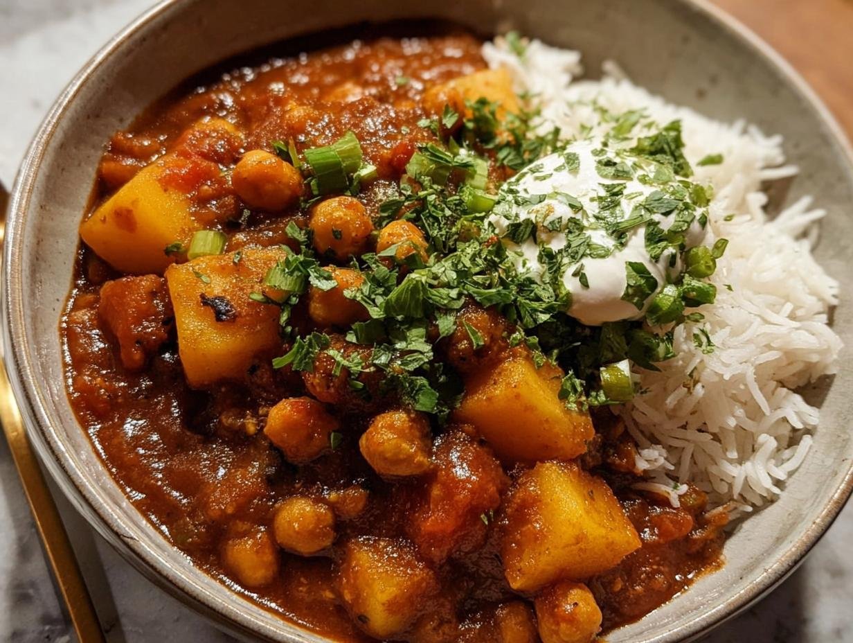 Amazing Chickpea Curry Potatoes in 1 Hour - Chickpea Curry Potatoes - main visual representation