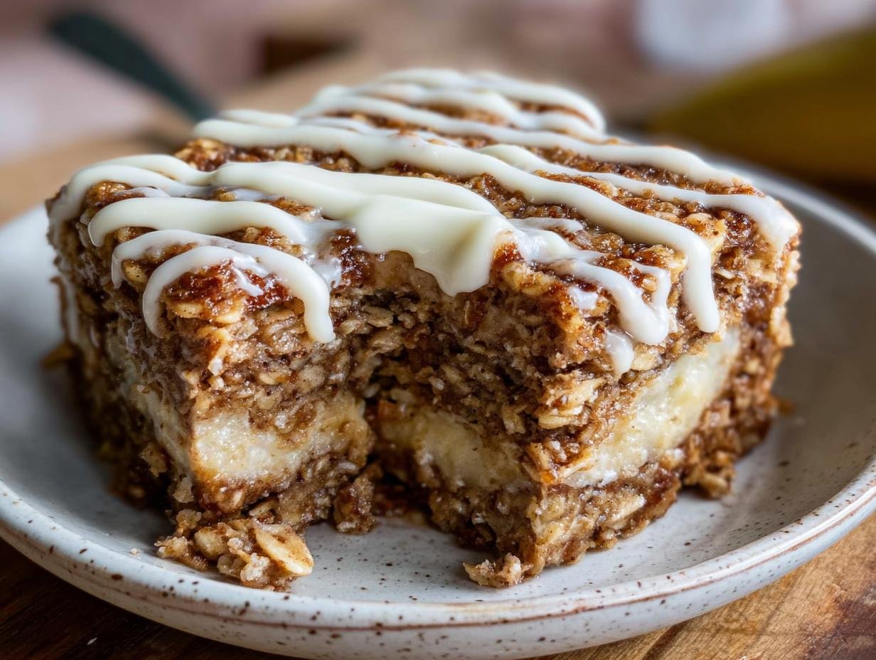 Cinnamon Roll Baked Oatmeal: 10 Min Prep Breakfast - Cinnamon Roll Baked Oatmeal - additional detail