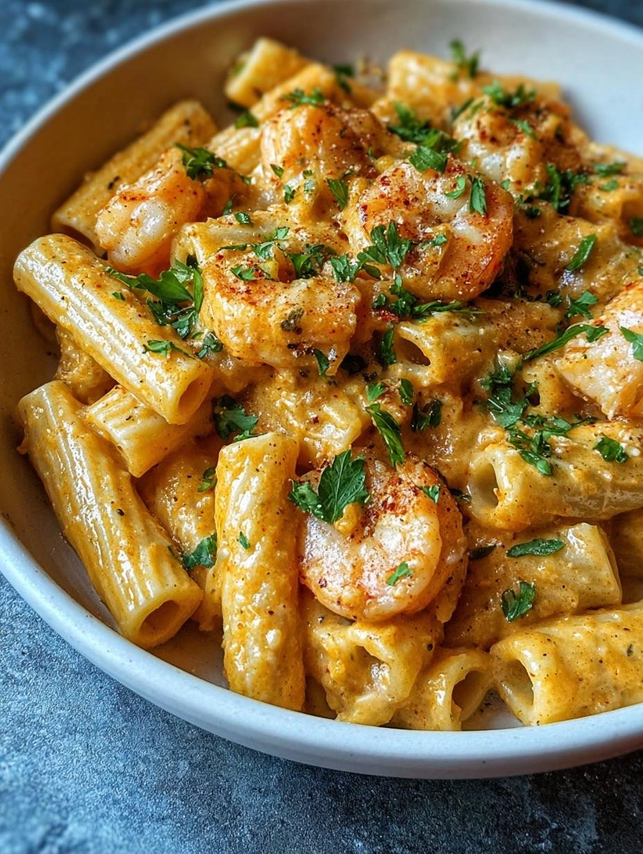 Melt in your Mouth Creamy Cajun Shrimp Pasta - Creamy Cajun Shrimp Pasta - additional detail