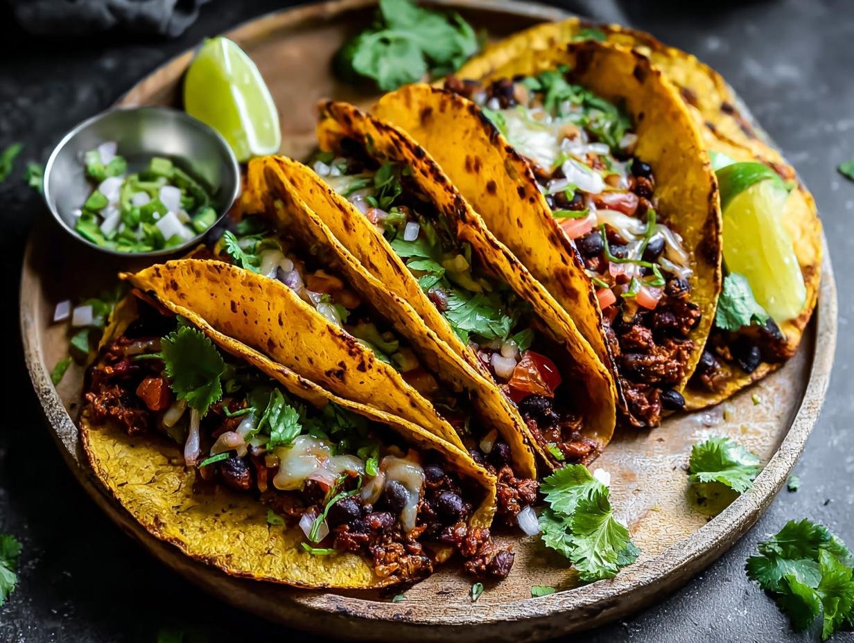 Amazing Crispy Black Bean Tacos in 30 Mins - Crispy Black Bean Tacos - main visual representation