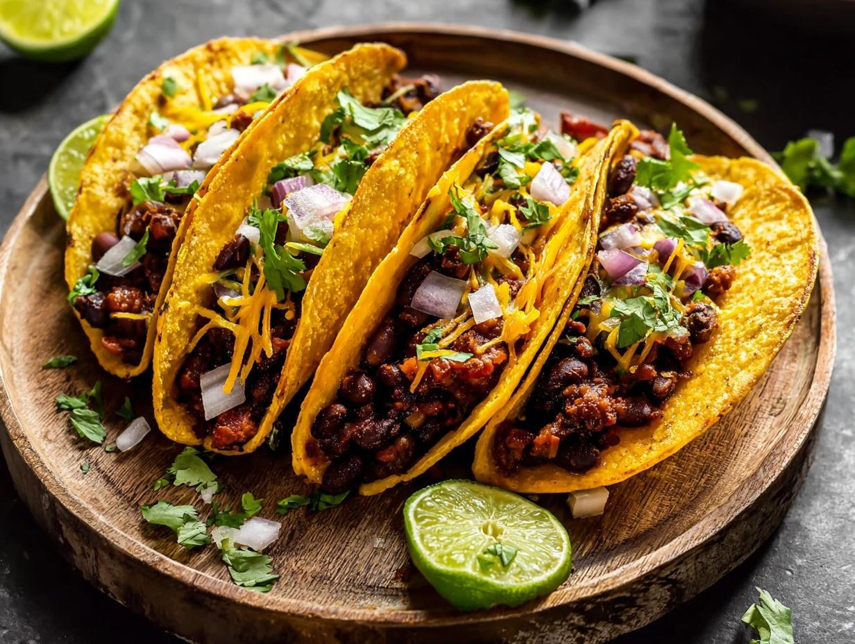 Crispy Black Bean Tacos