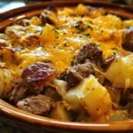 Crockpot Loaded Steak Potato
