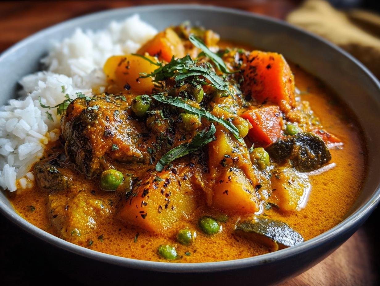 Amazing Crockpot Vegetable Curry Bursts Delight