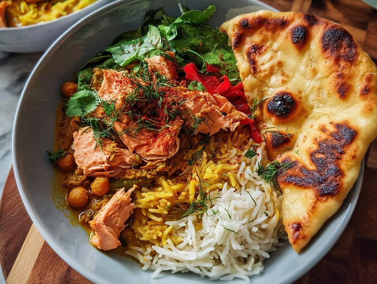 Curried Salmon Rice Bowl: Flavorful 1-Dish Meal - Curried Salmon Rice Bowl - additional detail