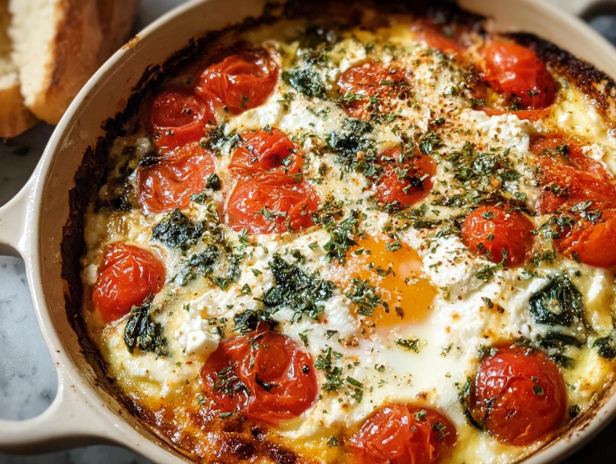 Feta Baked Eggs: Delicious 15-Minute Mediterranean Breakfast - Feta Baked Eggs - additional detail