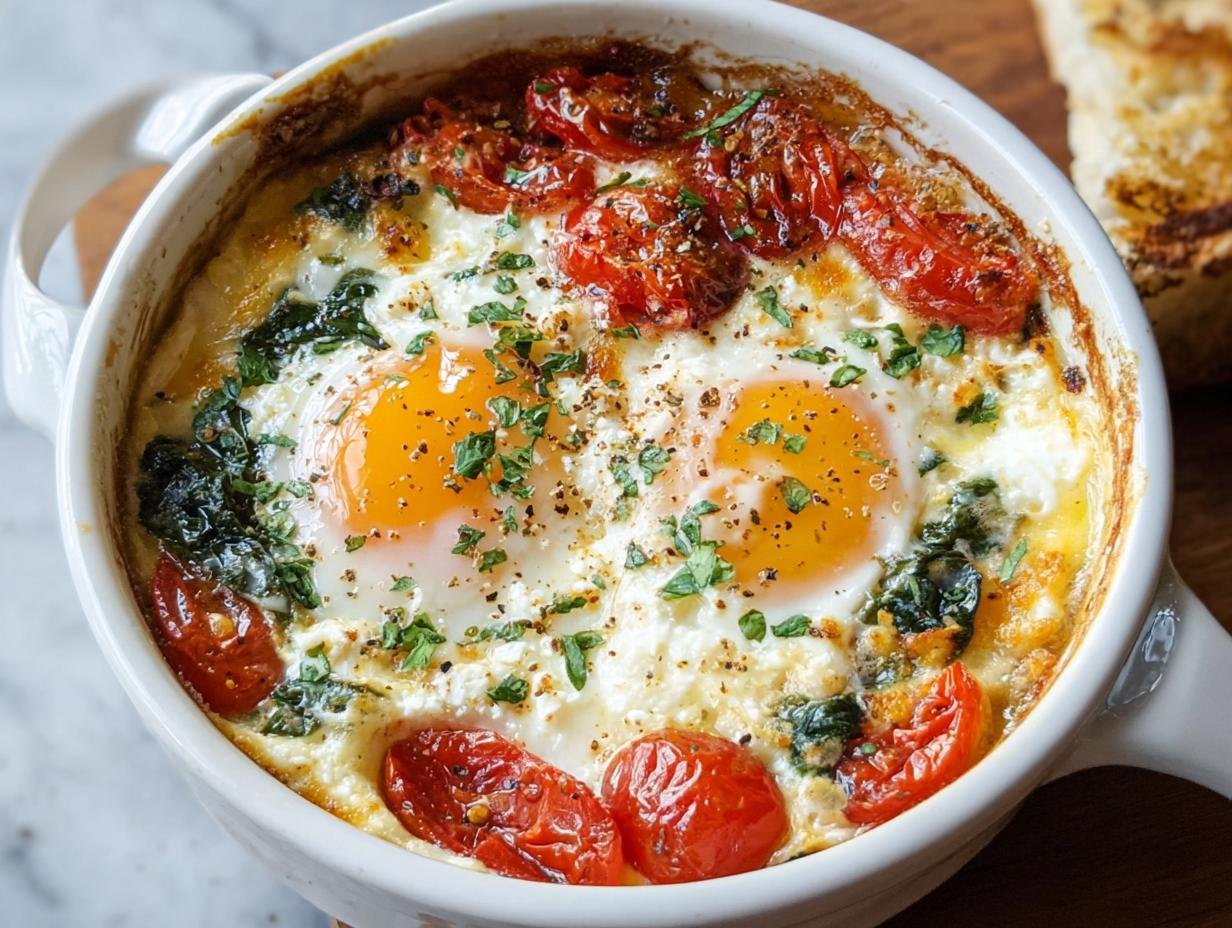 Feta Baked Eggs: Delicious 15-Minute Mediterranean Breakfast - Feta Baked Eggs - additional detail