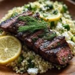 Grilled Skirt Steak Lemon