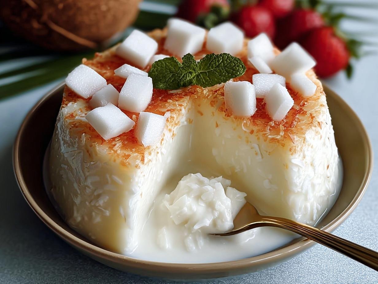 Haupia Hawaiian Coconut Pudding: Sunny 10-Min Dessert 3 Haupia Hawaiian Coconut Pudding: Sunny 10-Min Dessert - Haupia Hawaiian Coconut Pudding - additional detail