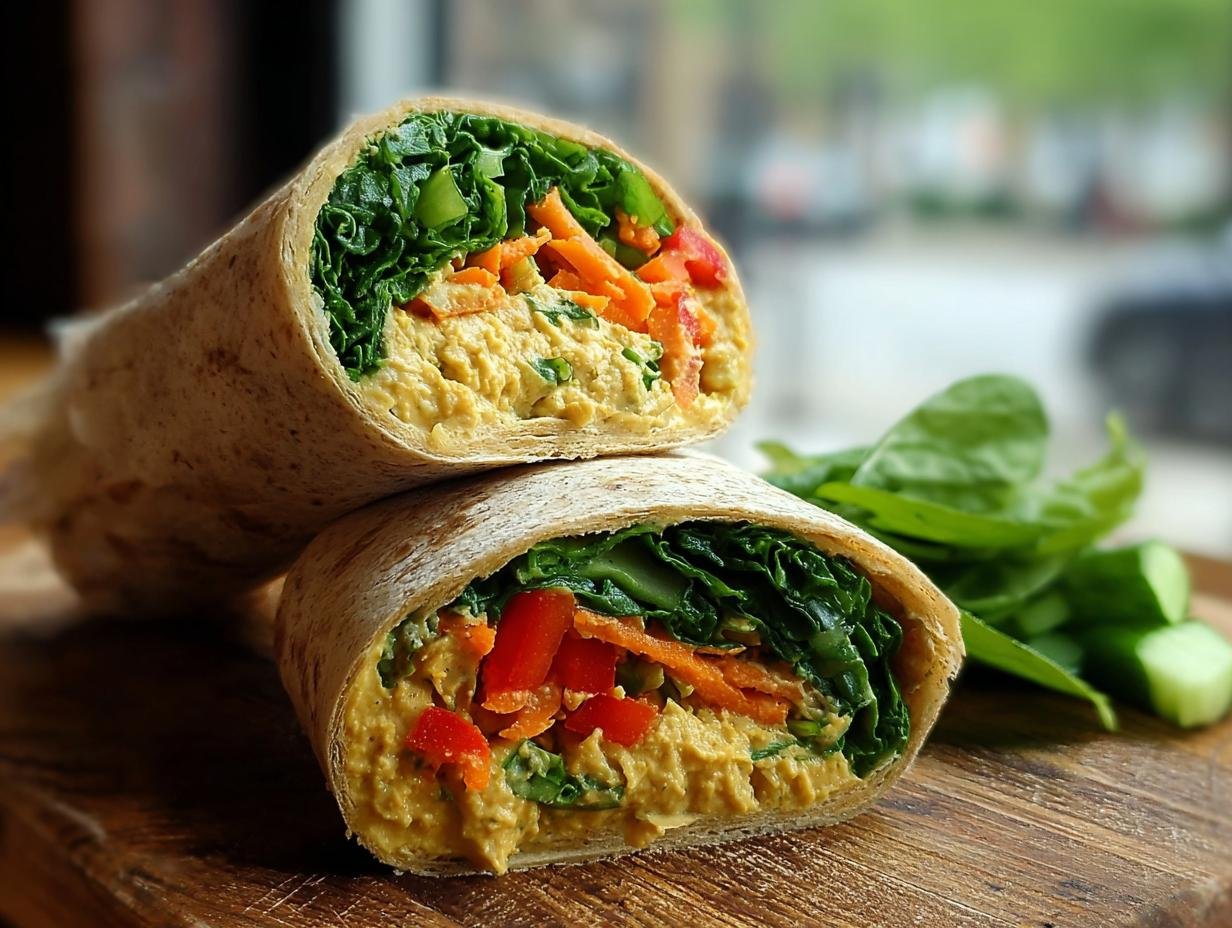 Rapid Hummus Veggie Wrap in 10 Minutes