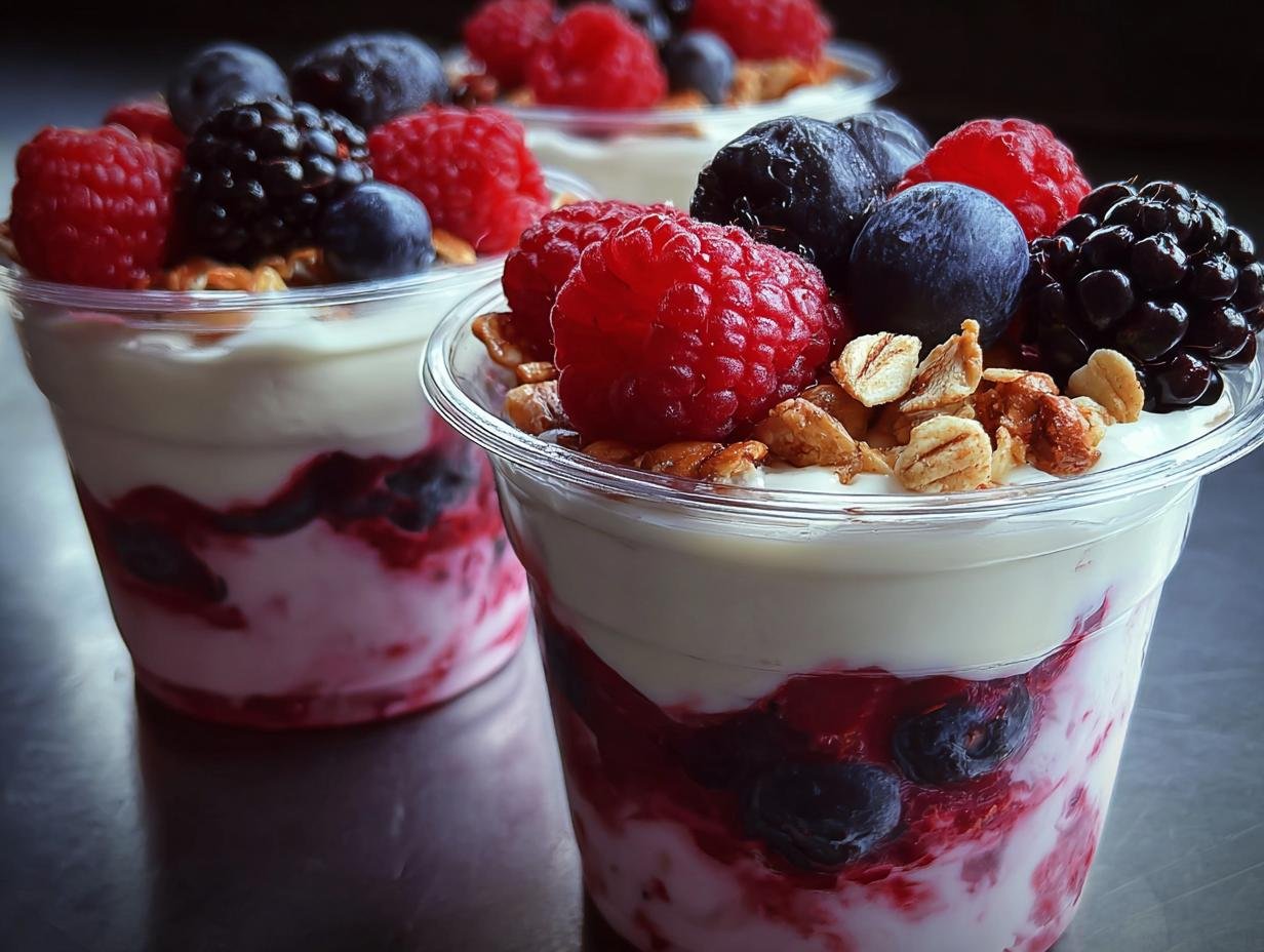 Mixed Berry Yogurt Cups: 4 Creamy Layers - Mixed Berry Yogurt Cups - additional detail