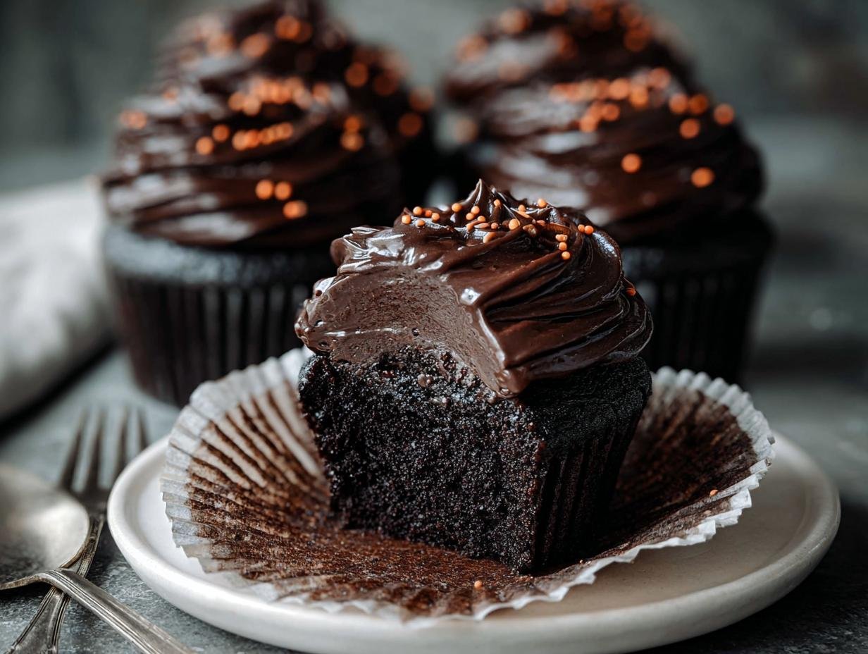 Amazing Moist Black Velvet Cupcakes