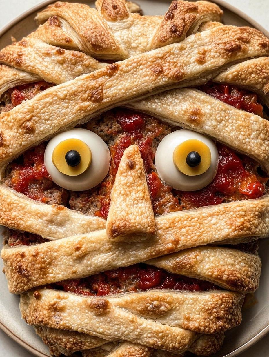 Mummy Meatloaf: Fun Halloween Dinner Recipe - Mummy Meatloaf - main visual representation