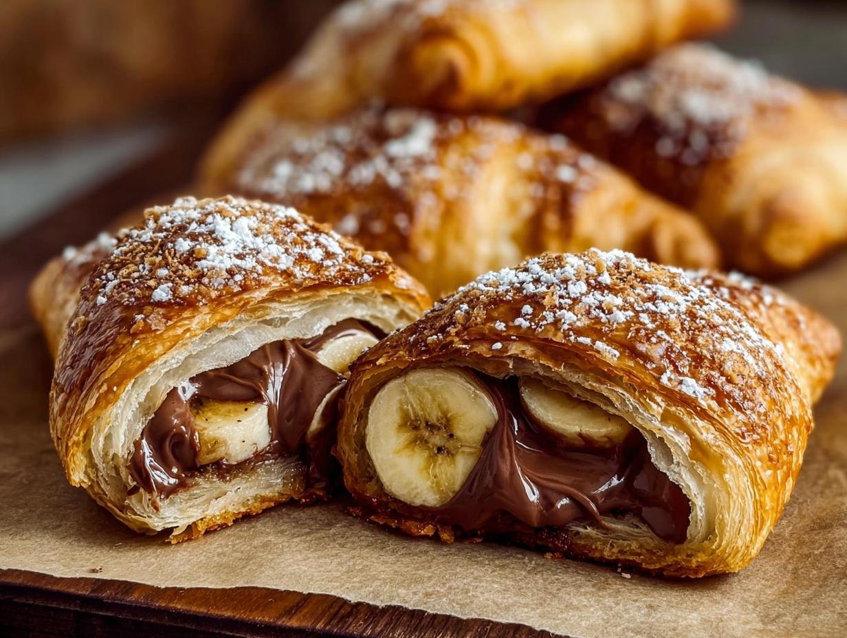 Nutella Banana Stuffed Crescent: 8 Min Magic Treat
