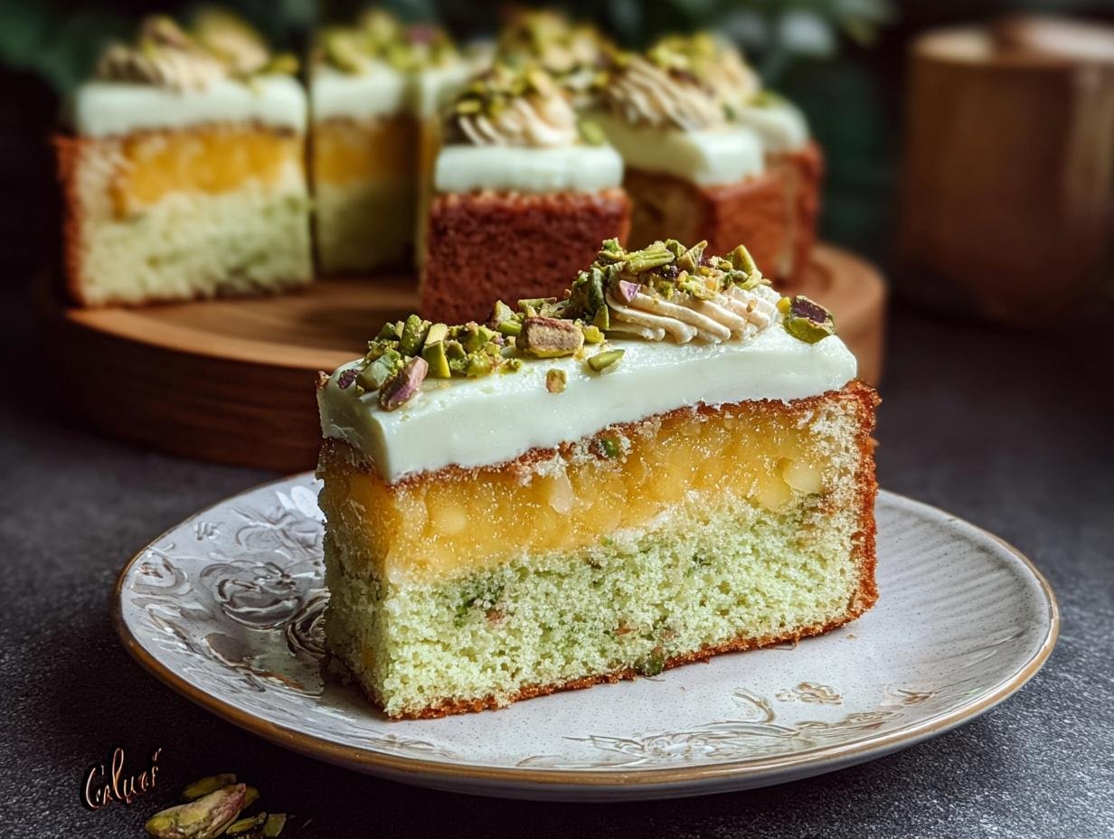 Irresistible Pistachio Pineapple Cake Bliss - Pistachio Pineapple Cake - additional detail