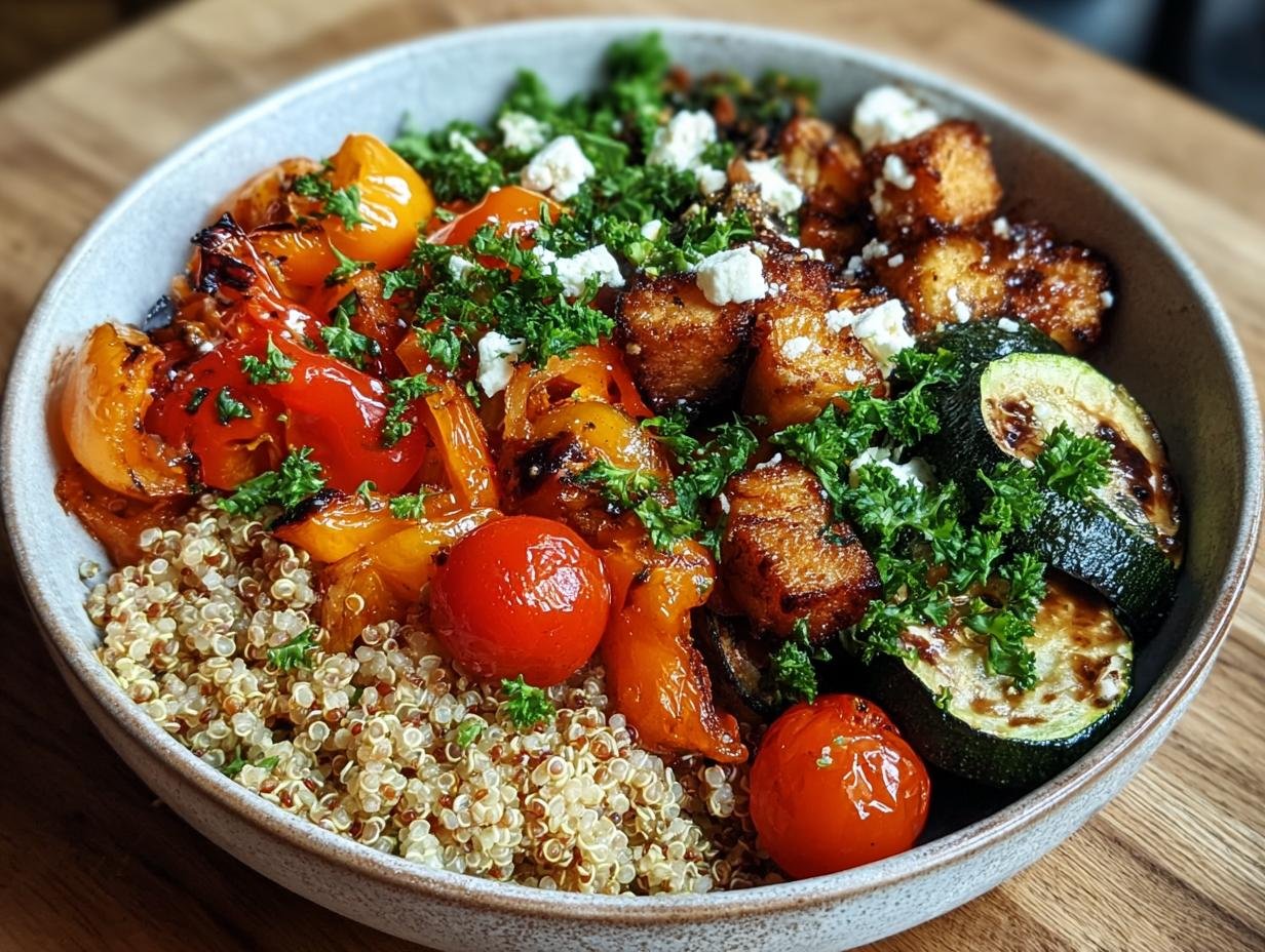 Quinoa Roasted Veggie Bowl: Amazing 15-Min Prep