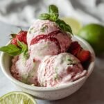 Roasted Strawberries Lime Basil