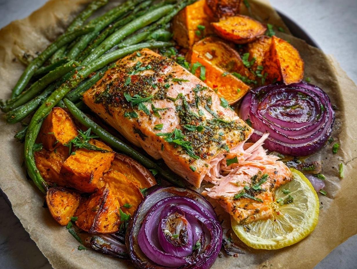 Sheet Pan Baked Salmon: Delicious 1 Pan Meal - Sheet Pan Baked Salmon - additional detail