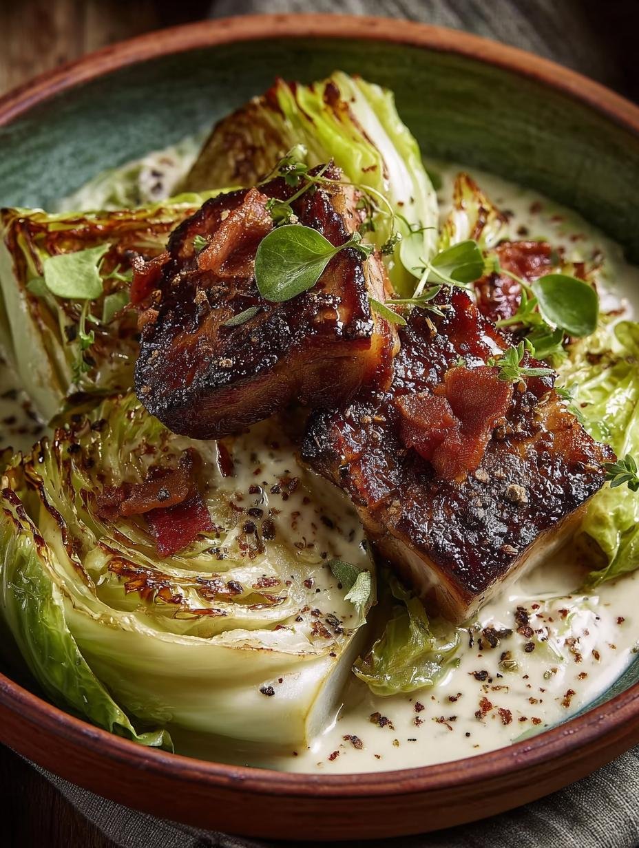 APPLE CREAM BRAISED CABBAGE