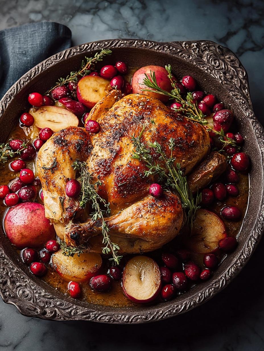 Apple Cranberry Roasted Chicken