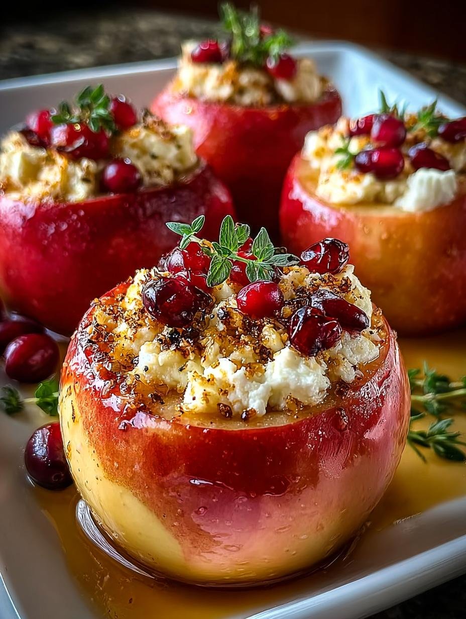 Baked Apples, Feta, Honey, Cranberries: A Sweet Delight - Baked Apples, Feta, Honey, Cranberries - main visual representation