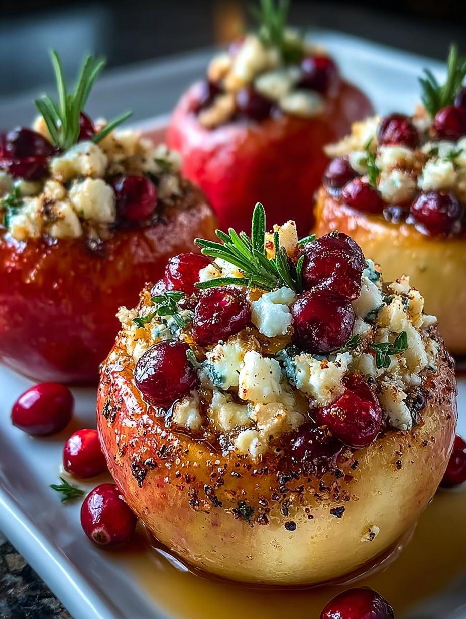 Baked Apples, Feta, Honey, Cranberries: A Sweet Delight - Baked Apples, Feta, Honey, Cranberries - additional detail
