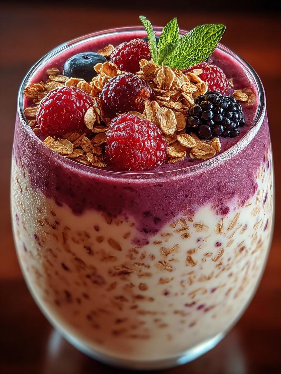 Berry Oat Breakfast Smoothie