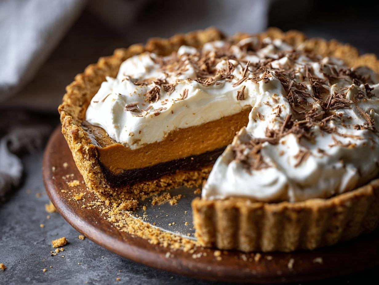 Black Bottomed Pumpkin Pie: Decadent Chocolate Delight - Black Bottomed Pumpkin Pie - main visual representation