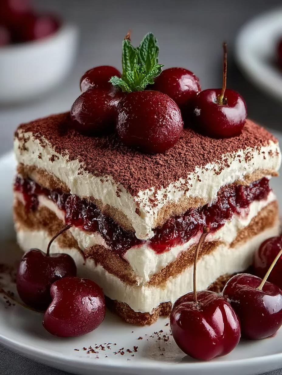 Cherry Amaretto Tiramisu Recipe