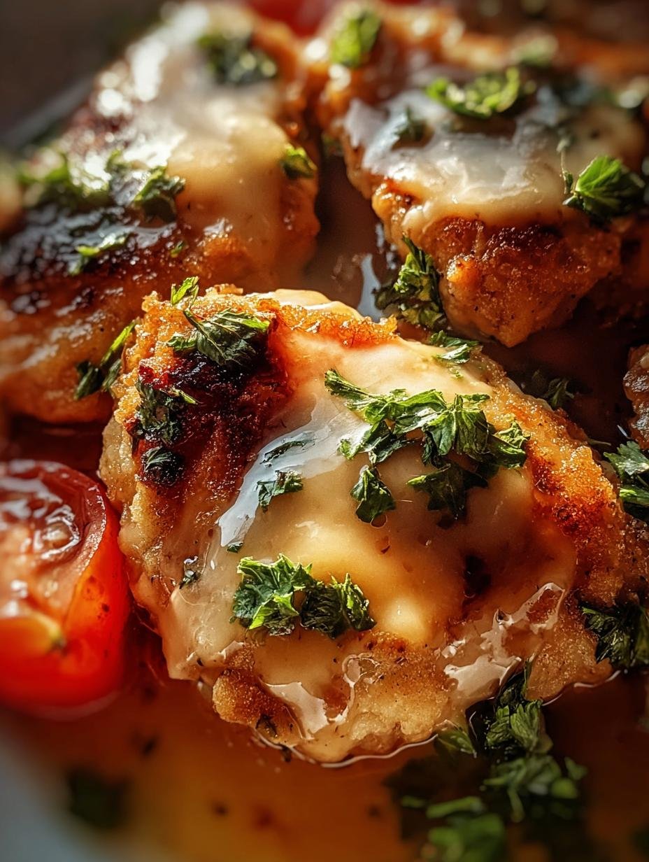 Delicious Chicken Gloria served with creamy sauce and fresh herbs on a white plate