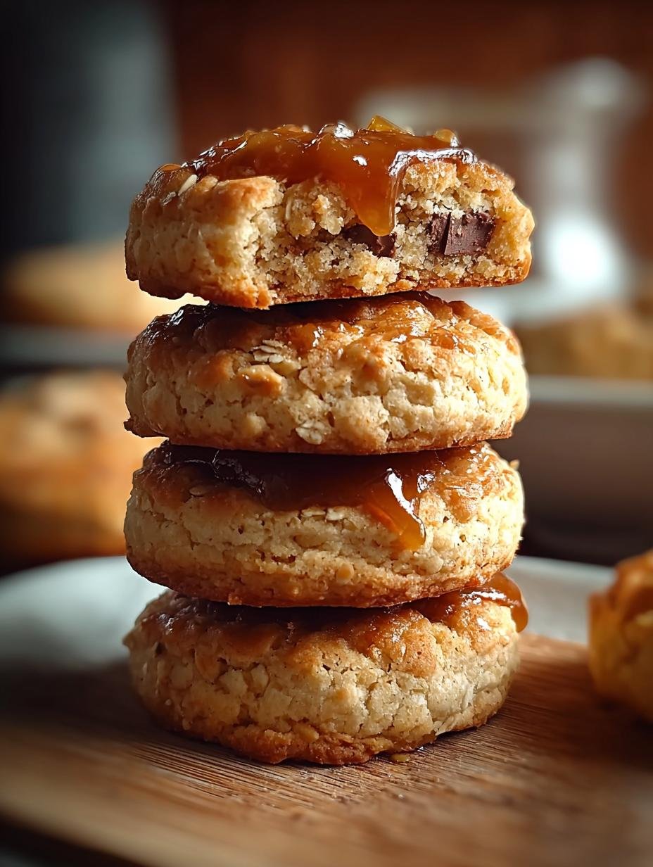 Irresistible chocolate oat cookies fresh from the oven on a cooling rack