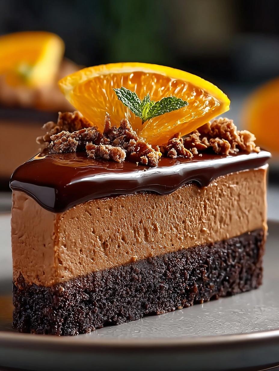 Irresistible Chocolate Orange Cheesecake for Any Celebration - Chocolate Orange Cheesecake - additional detail