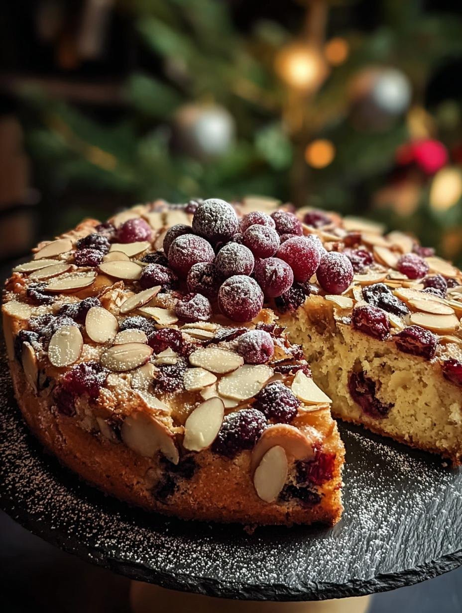 Amazing Christmas Cranberry Almond Cake: 1 Secret! - Christmas Cranberry Almond Cake - additional detail