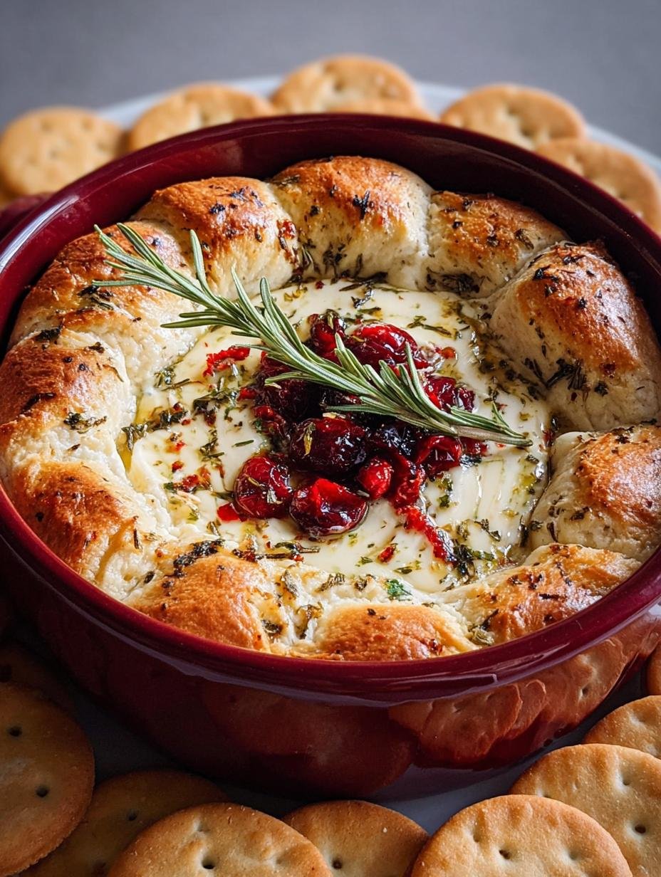 Cranberry Brie Biscuit Dip