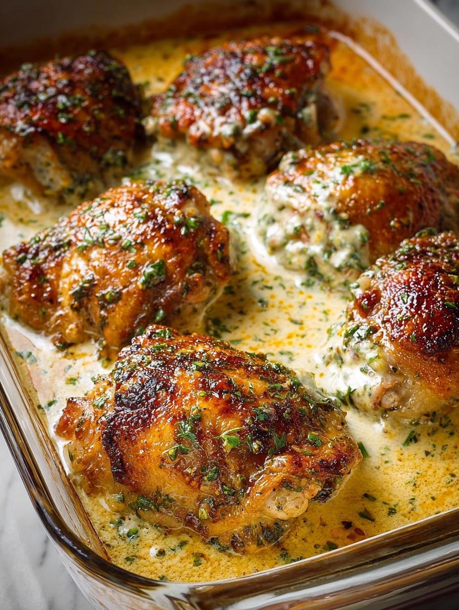 Creamy Baked Chicken Thighs