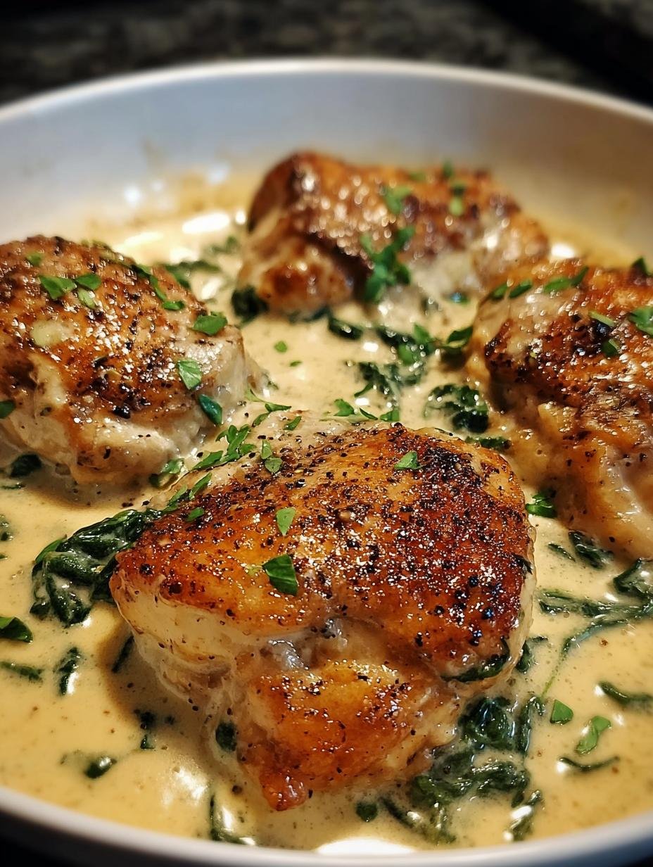 Creamy Garlic Chicken Thighs
