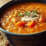 Creamy Tomato Lentil Soup