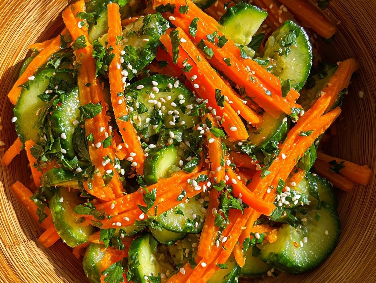 Cucumber Carrot Salad: Zesty 2-Minute Summer Delight 3 Cucumber Carrot Salad: Zesty 2-Minute Summer Delight - Close-up of the zesty dressing ingredients