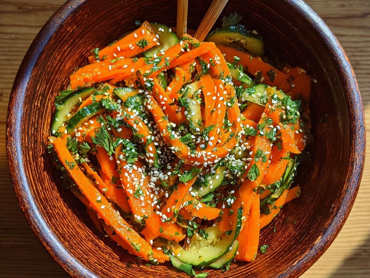 Cucumber Carrot Salad: Zesty 2-Minute Summer Delight 1 Cucumber Carrot Salad