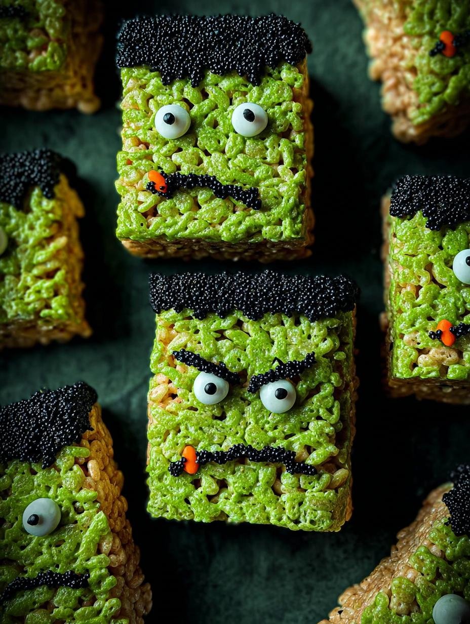 Frankenstein Halloween Rice Krispie