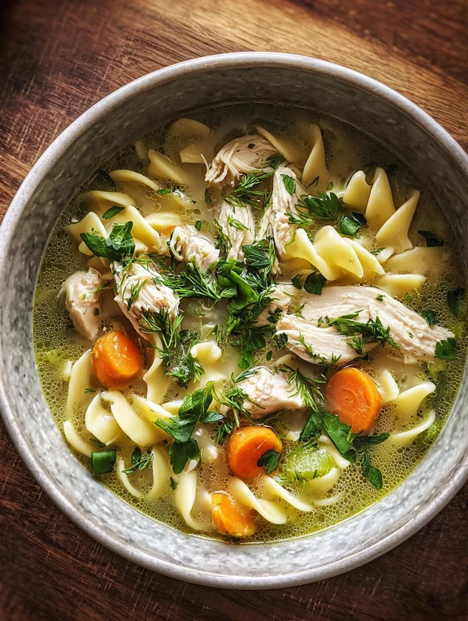 Fresh Herb Chicken Noodle: Comfort in 1 bowl 2 Fresh Herb Chicken Noodle Soup ingredients laid out